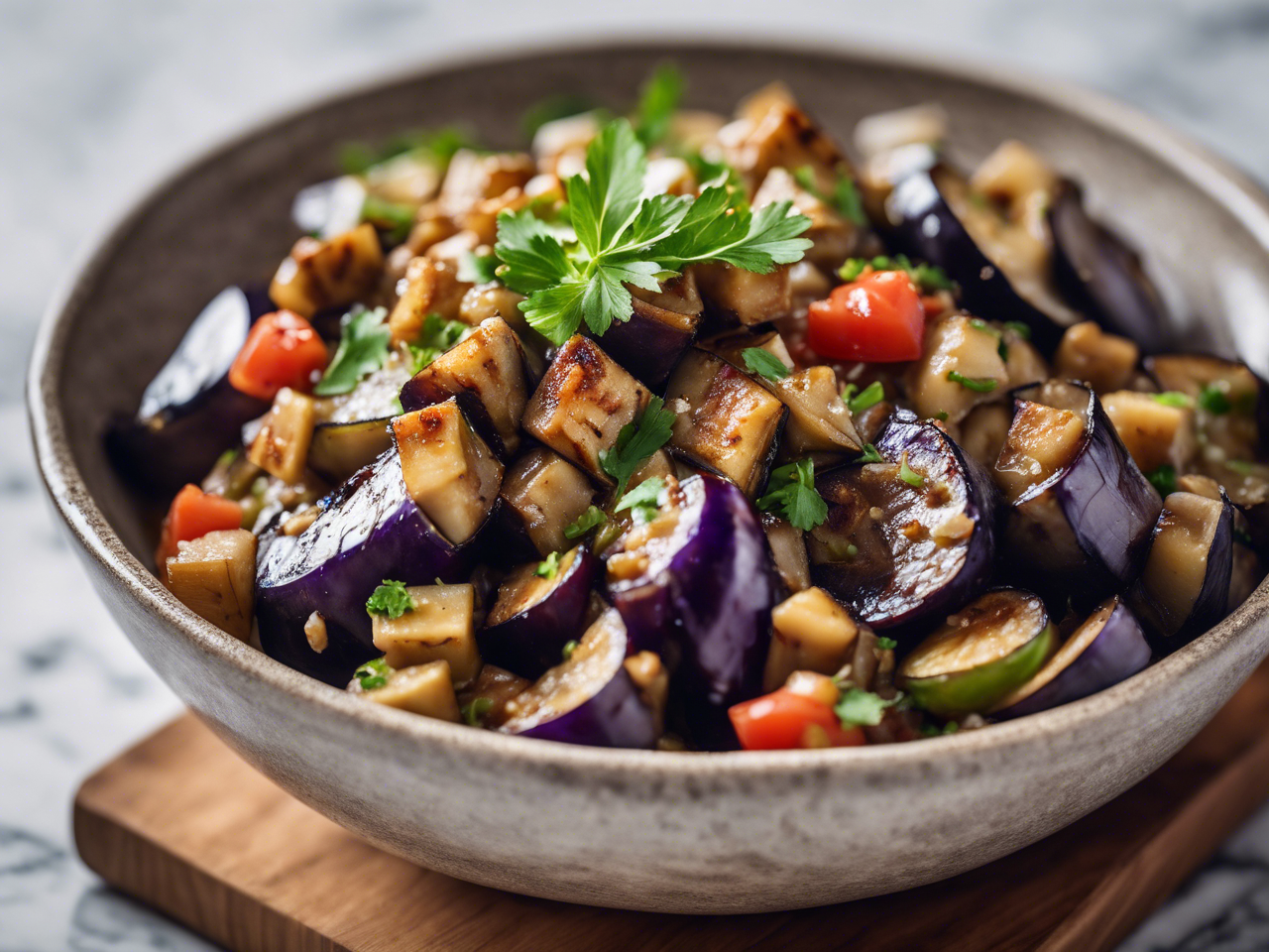 Arabic Roasted Eggplant Salad Recipe
