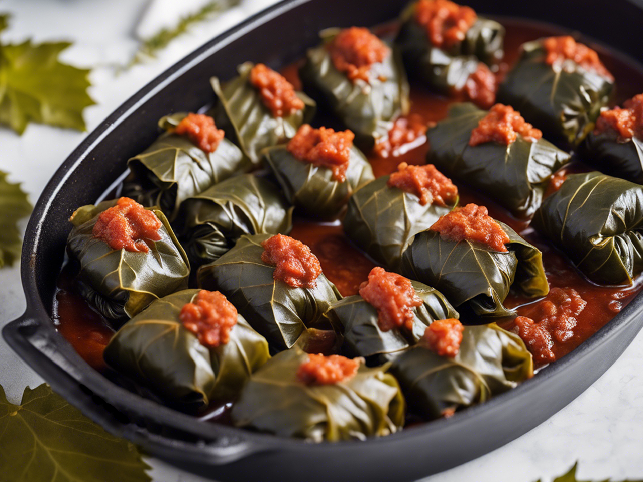 Authentic Lebanese Stuffed Grape Leaves (Dolmades) Recipe